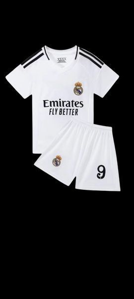 Дитяча футбольна форма Real Madrid Кіліан Мбаппе №9, футболка + шорти (домашня) (форма Мбаппе 9 біла_22) 2759314758 фото
