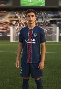 Дитяча футбольна форма PSG №6 Zabarnyi сезон 25/26 домашня темно-синя (форма Забарний синя_22) 2822800329 фото