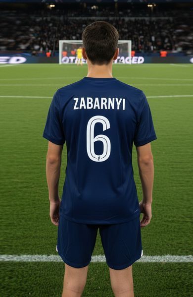 Дитяча футбольна форма PSG №6 Zabarnyi сезон 25/26 домашня темно-синя (форма Забарний синя_22) 2822800329 фото
