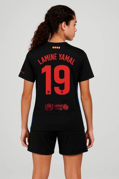 Футбольна форма FC Barcelona Lamine Yamal №19 (чорна), футболка + шорти (форма Ламіне чорна_22) 2762685057 фото